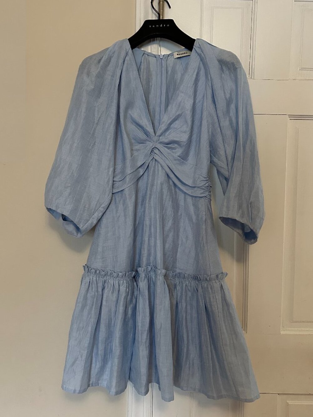 Sandro Paris Blue Dress FR Size 34 (US Size 0) NWT